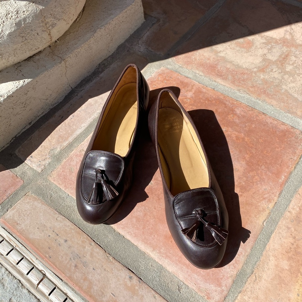Brooks Brothers Dark Brown Leather Tassel Loafers